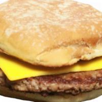 Smashed Cheeseburger · Fan Fav Smashed Burger - One grilled thin 1/4lb impossible beef patty, with vegan american c...