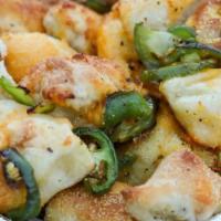 Jalapeno Knotties · Topped with Jalapeno and Cheddar