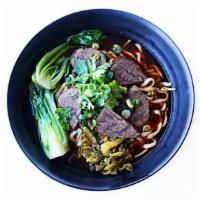 Taiwan Beef / 秘制台式牛肉麵 · Hot. House-made wheat noodle in beef broth, topped with beef shank, bok choy, pickled green,...