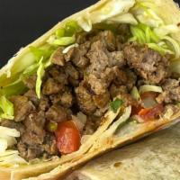 Carne Asada Burrito · Carne asada, pico de gallo, cabbage and avocado