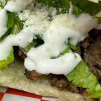 Rite Taco · Carne Asada, Lettuce, half cream and cheese.