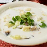 Tom Kha Gai · Coconut Soup with Chicken.
