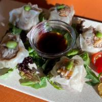 Oh My Shumai  · HOUSE MADE STEAMED DUMPLINGS( (5PC)

MIXED OF GROUND PORK AND BEEF, ONION, CABBAGE, LOTS SPI...