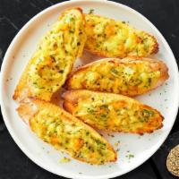 Cheese Bread Point · (Vegetarian) Housemade bread toasted and garnished with butter, garlic, mozzarella cheese, a...