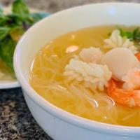 Seafood Noodle Soup · (scallop, shrimp, squid) w/ chicken broth