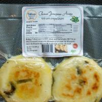 Jalapena Packcaged Witn 4  · A white cornbread shell filled with rich combinations with jalapeno. 
4 arepas for Packaged
...
