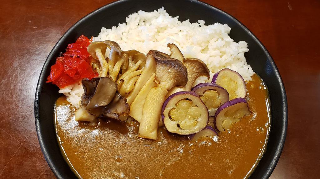 Vegan Mushroom Eggplant Curry · 