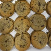 Mini Cookies (13) · 1 bakers dozen of freshly baked mini chocolate chip cookies.