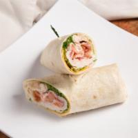 Classic Club Wrap · Black forest ham, oven classic turkey, bacon, Vermont yellow cheese, lettuce, tomato and may...