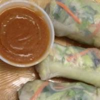Fresh Rolls · Fried tofu, spinach, cucumbers, carrots and fresh sweet basil wrapped inside a tapioca wrapp...