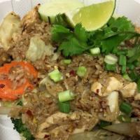 Thai Ocean Fried Rice · Fried rice with egg, onion, tomato, broccoli, cabbage, carrots and Thai soy sauce. Add prawn...