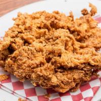 One Piece Fried Chicken · Buttermilk-battered, crispy-fried chicken breast