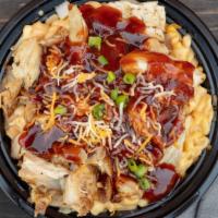 Bbq Chicken Mac & Cheese · Mac and cheese with grilled chicken, sliced scallions, and BBQ sauce.