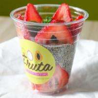 Chia Seed Pudding · Oat milk, chia seeds, cinnamon & hint of agave.
Topped with fresh berries.