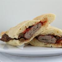 Kebab Sandwich · Grilled lamb and beef kebab or grilled chicken kebab sandwich.