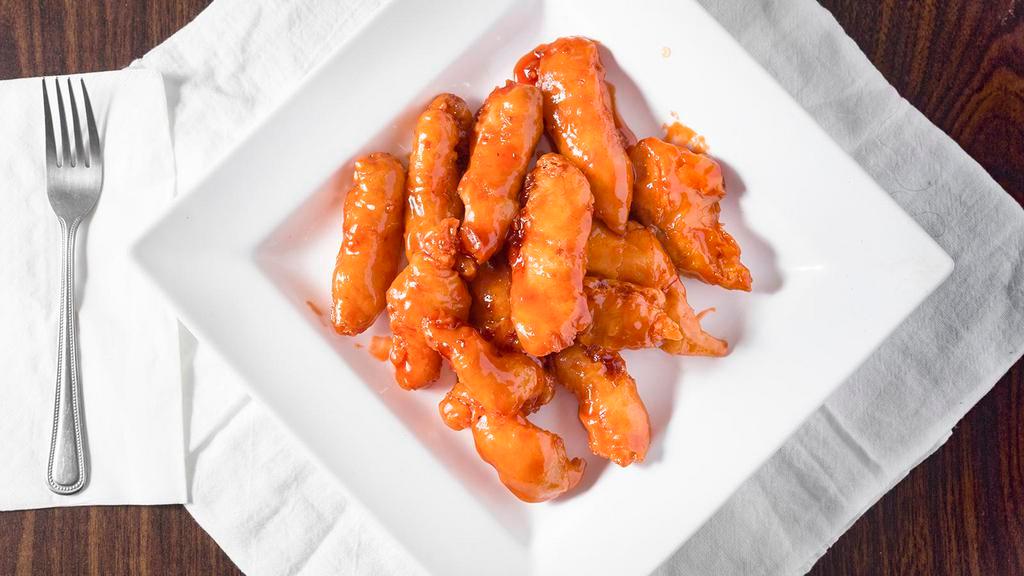 Orange Chicken · Hot and spicy.