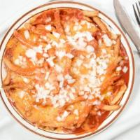 Papa'S Chile Cheese Fries · Generous portion of seasoned fries, smothered with red, or green Chile, topped with cheese a...