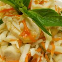 Cabbage Salad · Dairy-free, gluten-free, soy-free, egg-free. Shredded cabbage, carrot, onion, peanuts, roast...
