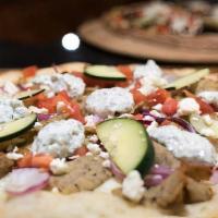 Chicken Gyro Pizza Combo · Handcrafted Chicken Gyro Pizza. Made Daily From Fresh, in House Dough Served w/ Marinated Ch...