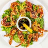 Soft Shell Crab App · Deep Fried & served with Ponzu Sauce.