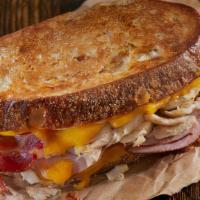 Grilled Ham Chezzer Jo! · Slice of Grilled Honey Ham, pepper jack cheese, lightly cooked onions and tomato all held to...