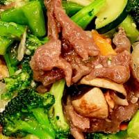 Assorted Vegetable With Tofu, Chicken, Beef Or Shrimp · Sautéed broccoli, carrots, zucchini, red and green peppers, onions, bamboo and water-chestnu...