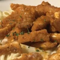 Carla'S Buffalo Chicken Alfredo · Top menu item. Spicy. Homemade creamy Alfredo sauce tossed in penne pasta. Topped with choic...