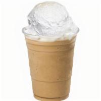 Frozen Rican Chata · Costa rican cold brew blended with ice and horchata. Topped with vanilla bean marshmallow wh...