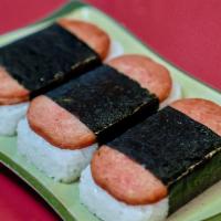 Spam Musubi (3) · Spam Ham on top of sushi rice, 3pcs.