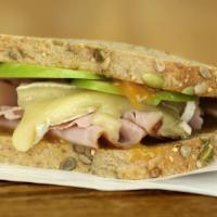 Ham & Brie · Fresh slices of smoked ham paired with warm Brie, slices of crisp green apple, and an aprico...