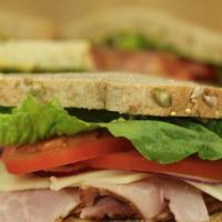 Classic Ham & Cheese · 610-690 cal. Smoked ham with choice of cheese, lettuce, tomato, red onion, dijon mustard, ma...