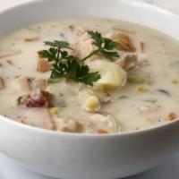 Smoked Salmon Chowder · Applewood smoked salmon in a traditional New England cream chowder is now a Traditional Oreg...