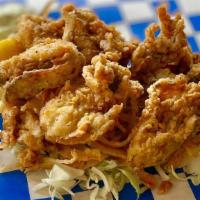 Willapa Bay Fried Oysters · Willapa bay Wa. oysters seasoned & hand breaded to order.  Fried golden & perfectly crispy. ...