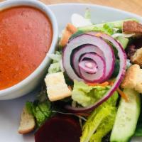 Bowl Of Soup & Salad · Choice of our made-from-scratch soups, and Choice of Caesar or Mixed Greens