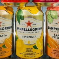 San Pellegrino Sparkling Lemon Beverage · 12oz can Sparkling Beverage. No artificial sweeteners, made with real Italian fruit.