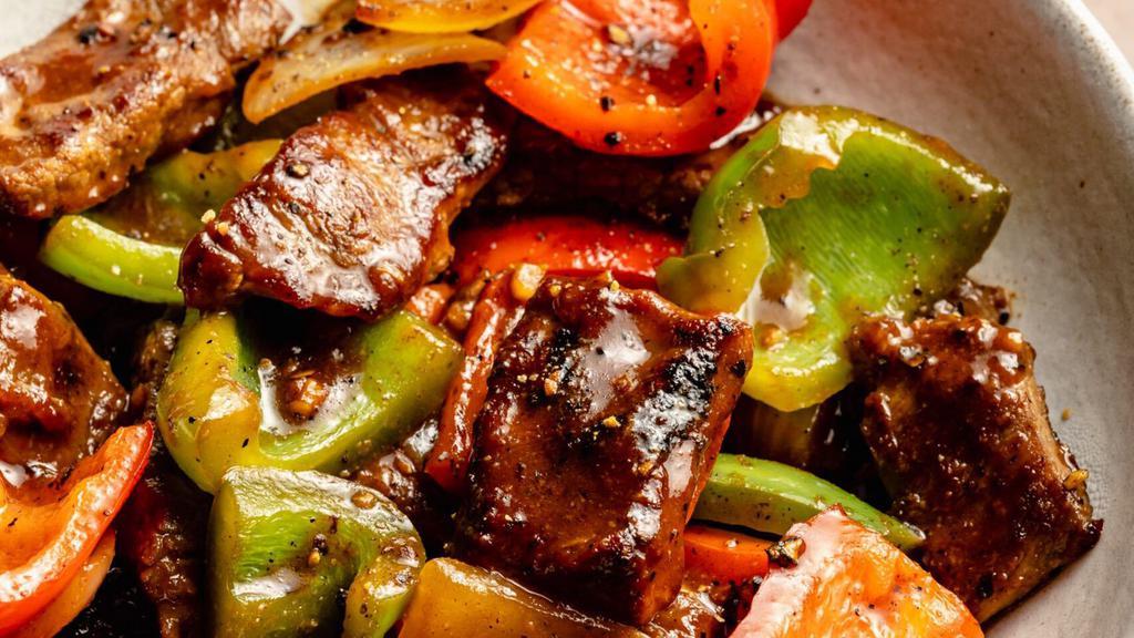 Pepper Steak · Prepared with bell peppers, onions with black bean sauce.