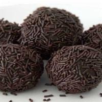 Chocolate Ball · Delicious homemade chocolate ball with sprinkles on top.