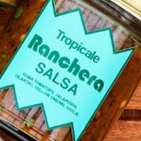 Tropicale Ranchera Salsa · Our house made salsa, bottled at 9 ounces. Roma tomatoes, jalapeños, cilantro, yellow onions...