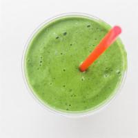 Power Greens · 275 cal, 30g. Spinach, kale, beet Greens, mango, pineapple, banana, protein powder.