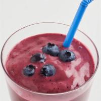 Blueberry Oatmeal · 430 cal, 35g protein. Oats, blueberry, banana, peanut butter, cinnamon, almond milk, protein...
