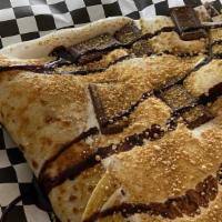 Glamping Smores · Our smores crepe filled with marshmallow fluff, Hershey's chocolate and graham crackers fini...