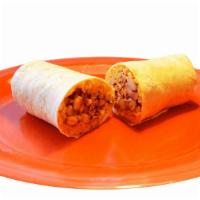 Kid'S Burrito · Flour tortilla burrito served with rice, beans, melted cheese and your choice of meat.