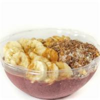 Soma · Blended: acai, almond butter, blueberries, banana, kale, orange juice / Topped with: granola...