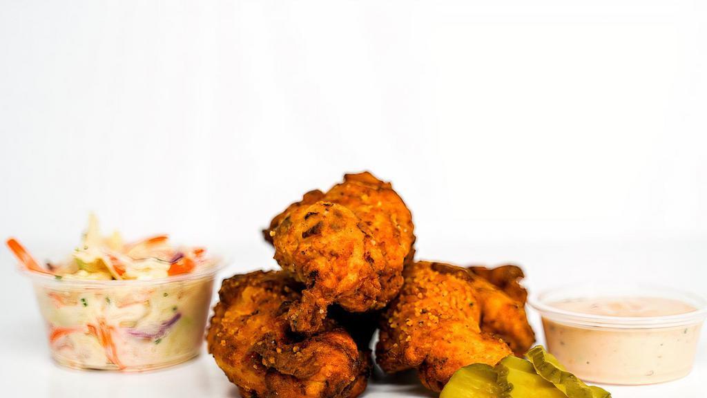 3 Jumbo Tender · 3 of our famous jumbo, buttermilk herb marinated, hand-breaded chicken tenders. Choice of Dipping Sauce