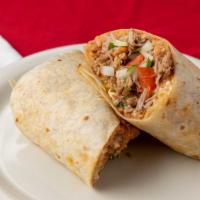 Burrito
 · Rice, pinto beans, cheese, pico de gallo. Your choice of meat or veggie.