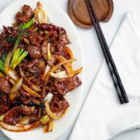 Mongolian Beef · Gluten-Free option available.
