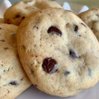 Chocolate Chip Cookies - 1/2 Dozen · 6 of our signature chocolate chip cookies.  Soft and dense like a brownie. Filled with semi-...