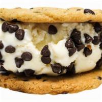 The Classic · Made from scratch Chocolate Chip Cookies with Vanilla Ice Cream, rolled in Chocolate Chips.