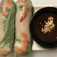 Goi Guon (2) · Fresh spring rolls with shrimps and served with peanuts sauce.