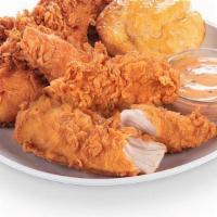 6Pc Cajun Tenders & Biscuit Meal · 6pc Cajun Chicken Tenders with a honey butter biscuit. Includes (2) dipping sauces.